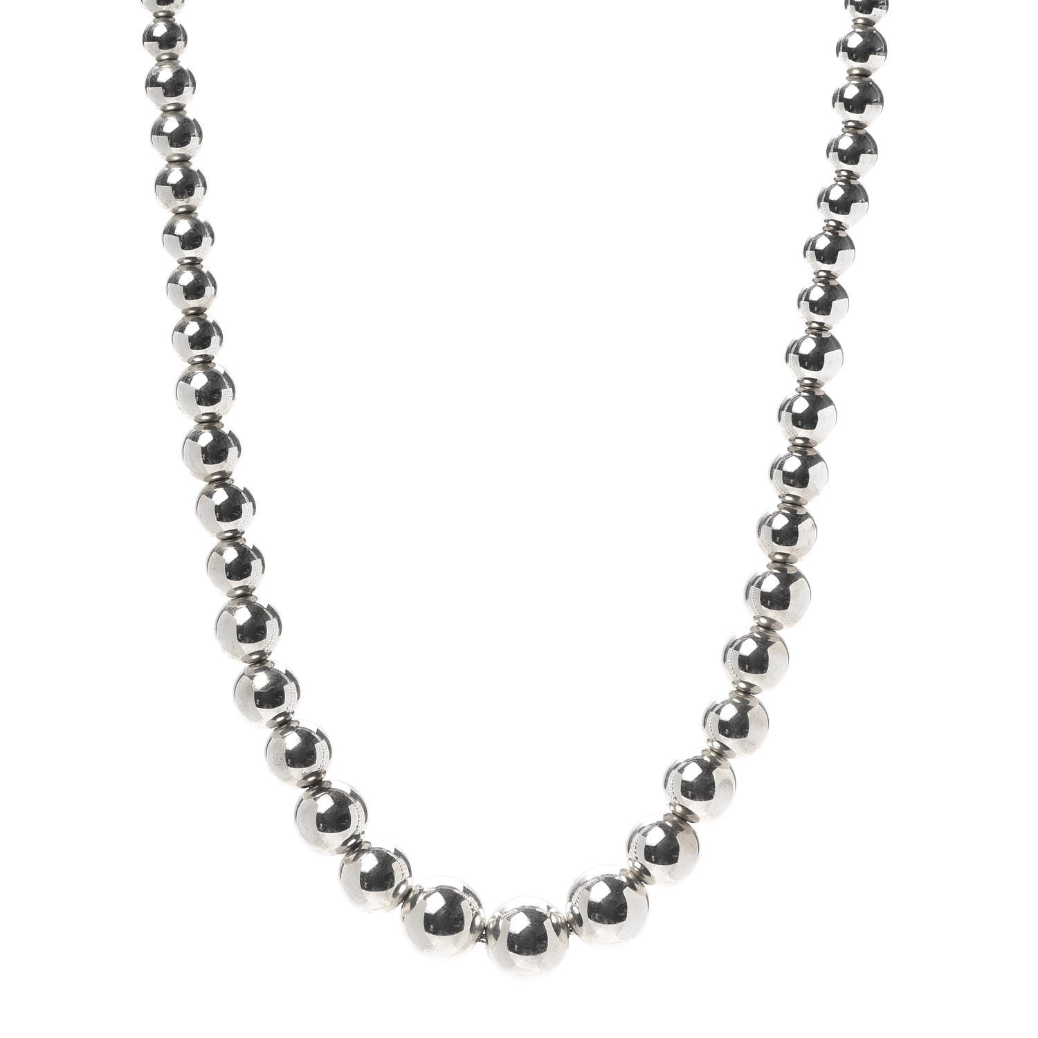 Tiffany Sterling Silver HardWear Graduated Ball Necklace 1 of 5