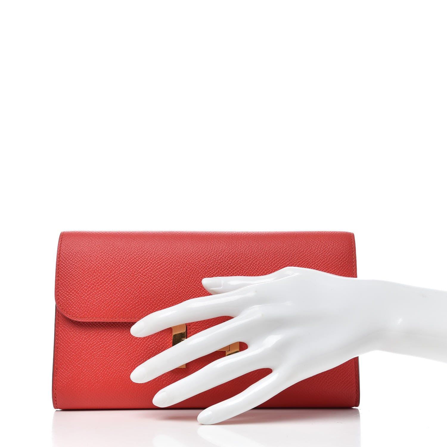 Hermes Epsom Constance Long Wallet Rouge Tomate 2 of 6