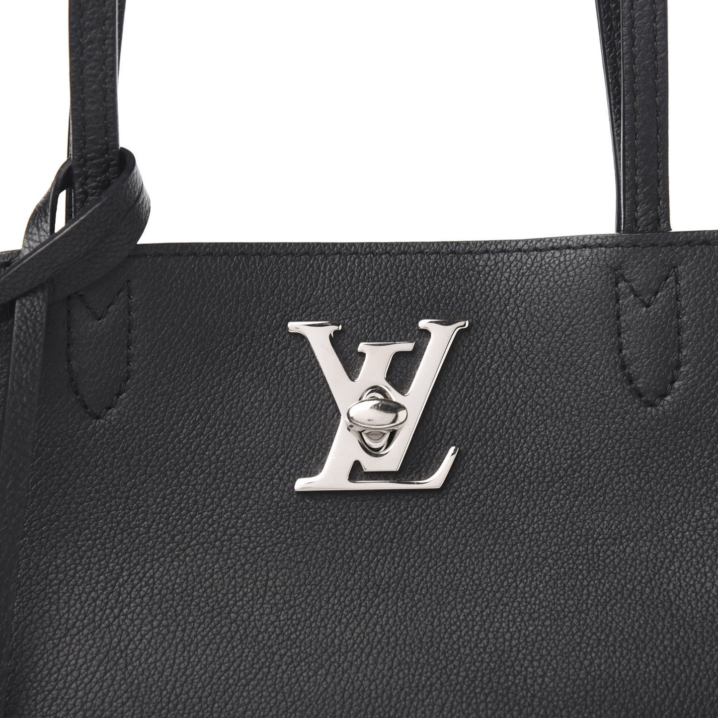 Calfskin Lockme Cabas Black