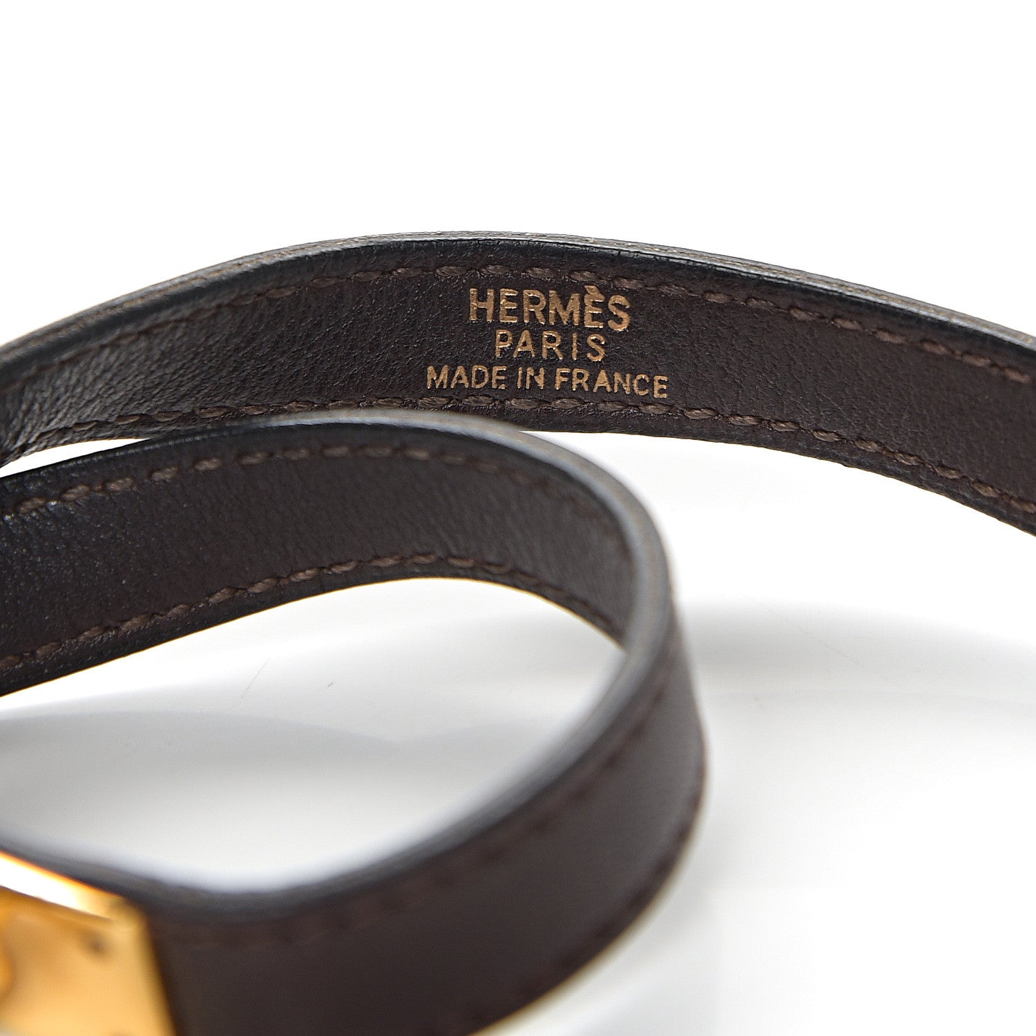 Hermes Swift Kelly Double Tour Bracelet Chocolate 3 of 4