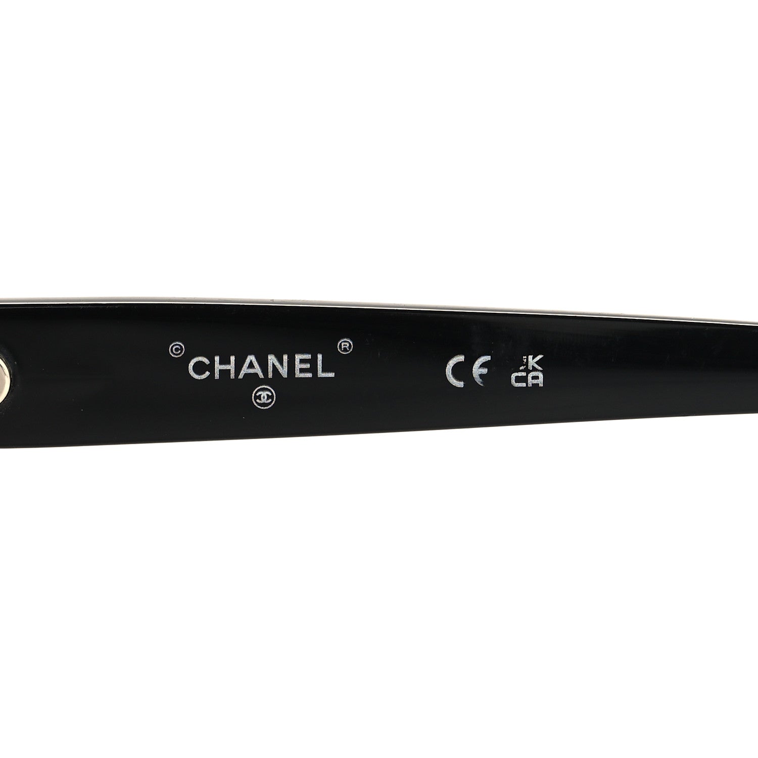 Chanel Acetate Pearl Oval Sunglasses 71508 Black 5 of 7