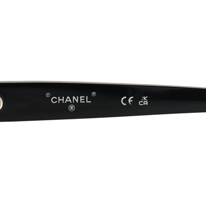 Chanel Acetate Pearl Oval Sunglasses 71508 Black 5 of 7