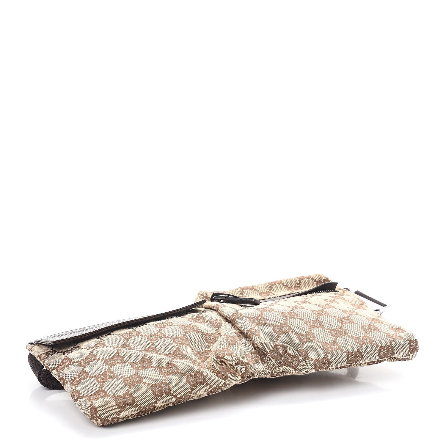 Gucci GG Monogram Double Pocket Belt Bag Dark Brown 4 of 9