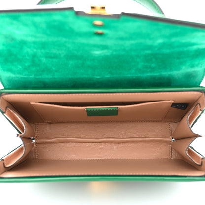 Gucci Mousse Top Patent Small Sylvie 1969 Top Handle Bag Emerald 5 of 10