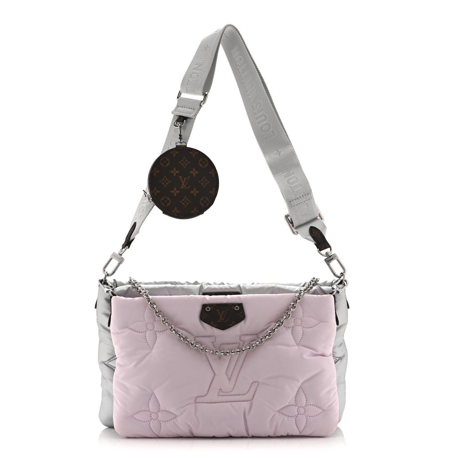 Louis Vuitton Econyl Monogram Pillow Maxi Multi Pochette Accessories Silver Pale Pink 1 of 11