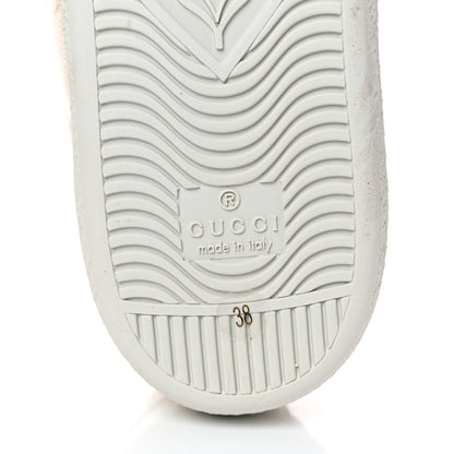 Gucci Calfskin GG Tennis Embossed Womens Ace Sneakers 38 Mystic White 6 of 8