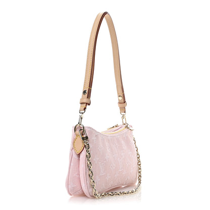 Louis Vuitton Monogram Denim Liv Pochette Washed Pink 3 of 10