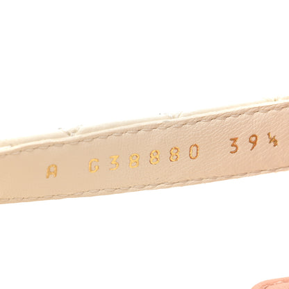 Chanel Lambskin Logo Platform Sandals 39.5 Beige Ivory White 8 of 9
