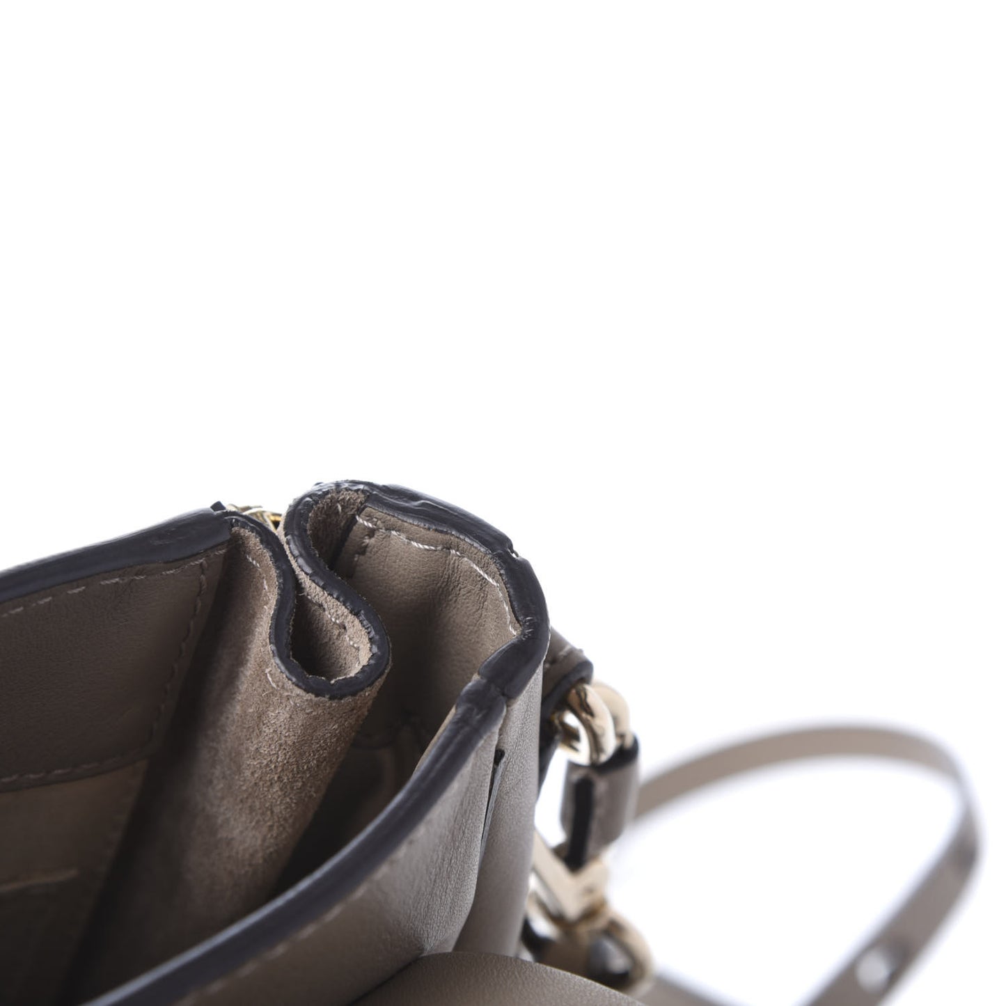 Suede Calfskin Mini Faye Backpack Motty Grey