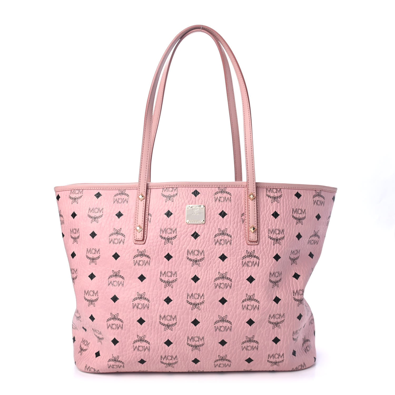 MCM Visetos Medium Anya Shopper Tote Soft Pink 1 of 4