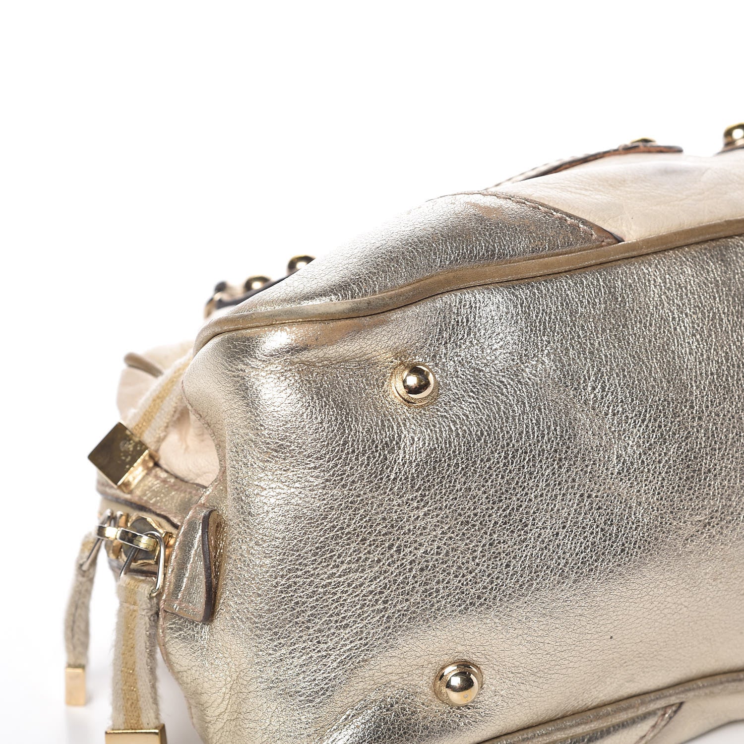 Gucci Goatskin Small Capri Bowler White Gold 14 of 23