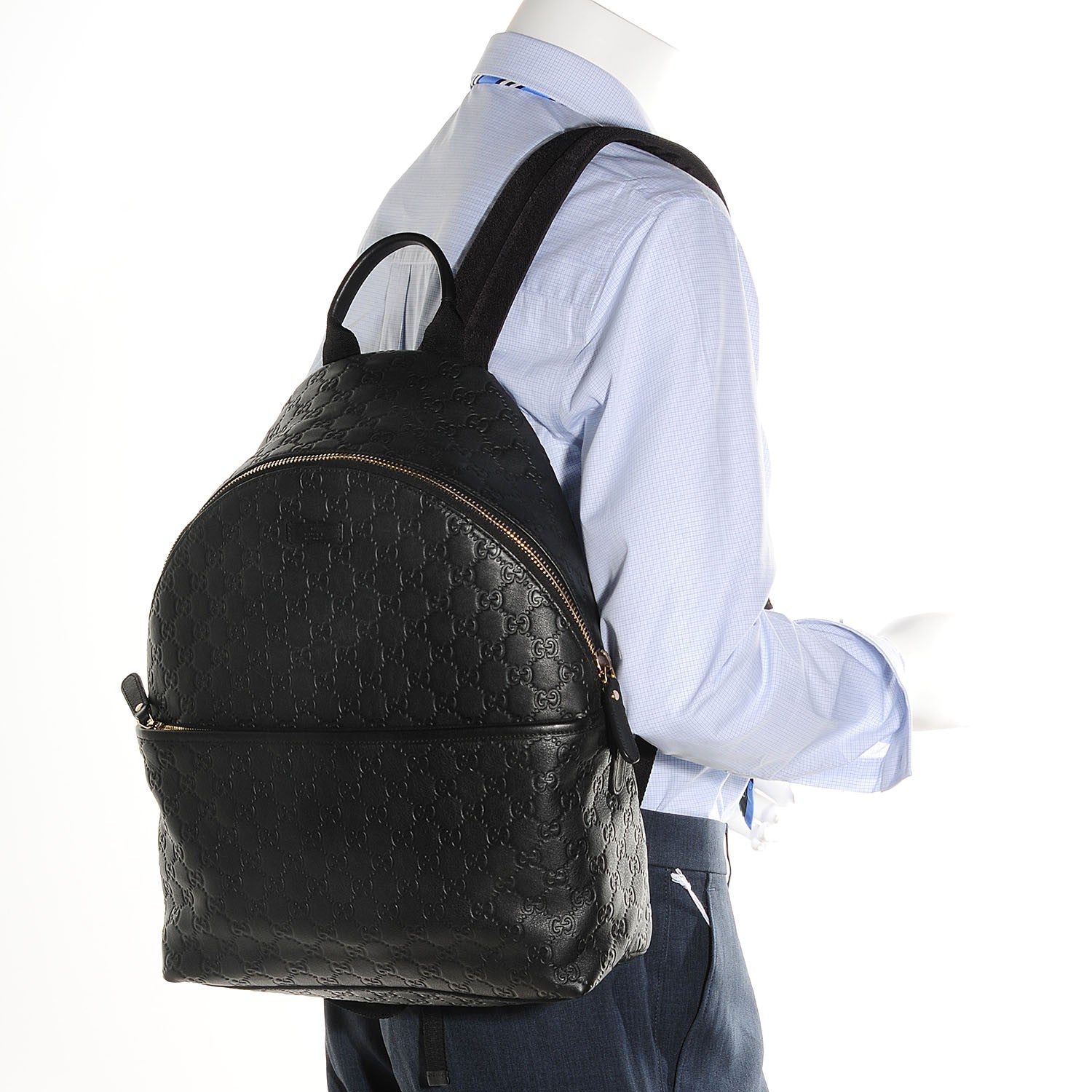 Gucci Guccissima Medium Classic Backpack Black 2 of 8