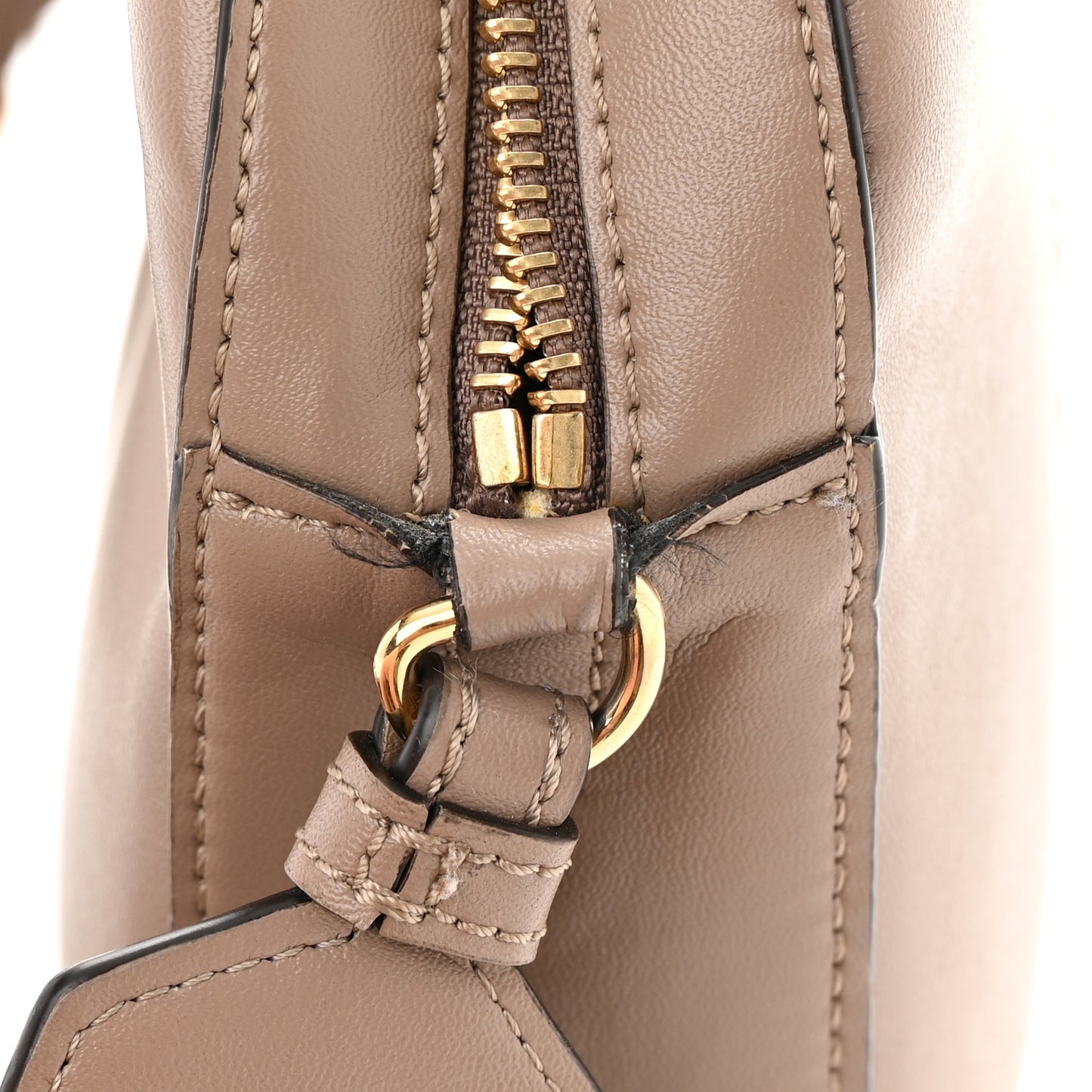 Eco Alter Nappa Perforated Logo Mini Bag Dark Taupe