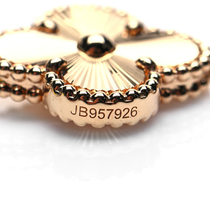 Van Cleef & Arpels 18K Yellow Gold 5 Motifs Guilloche Vintage Alhambra Bracelet 6 of 9
