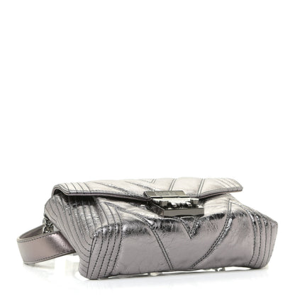 MCM Metallic Calfskin Small Patricia Belt Bag Berlin Silver 4 of 12