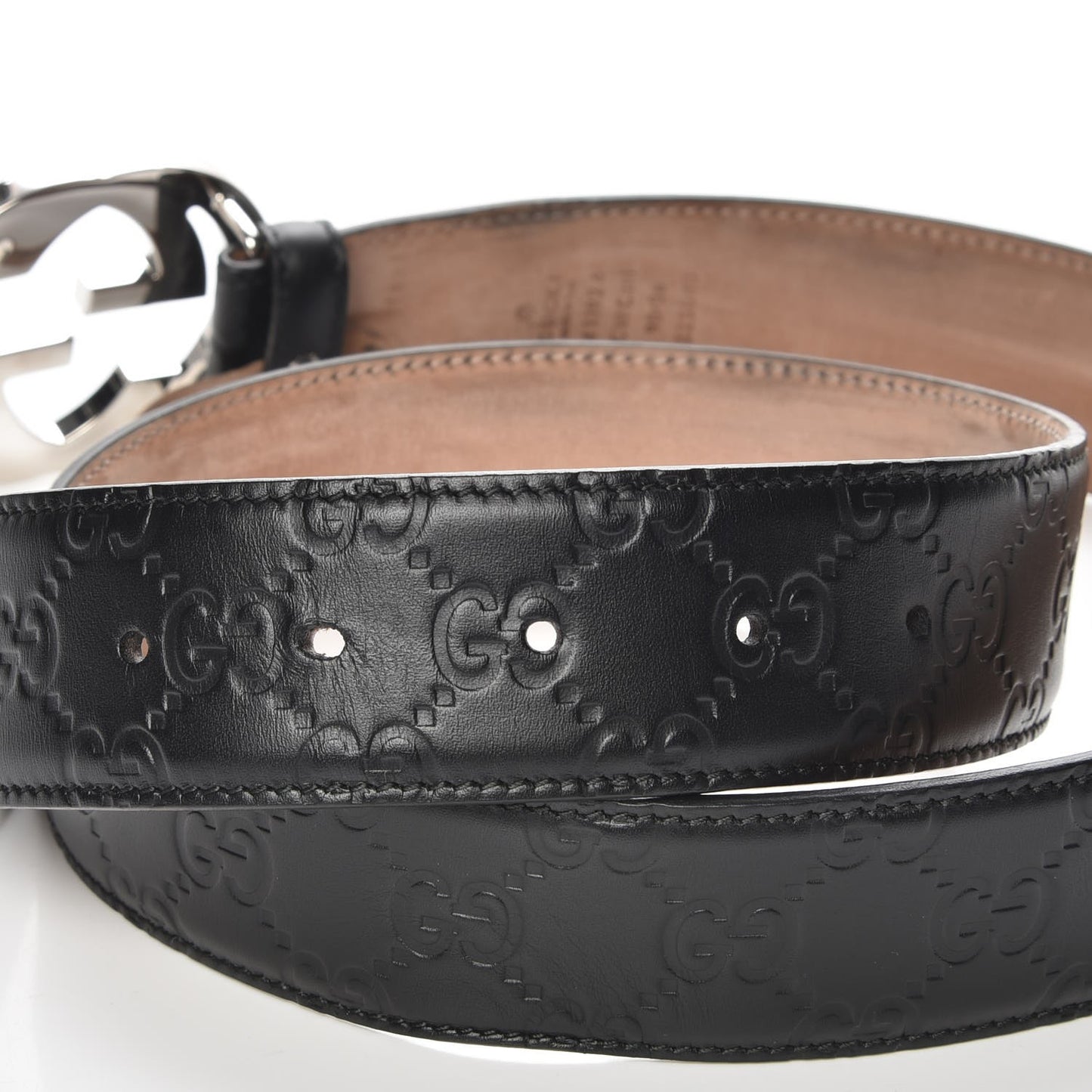 Guccissima Signature Interlocking G 40mm Belt 90 36 Black