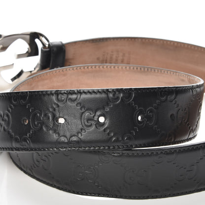 Gucci Guccissima Signature Interlocking G 40mm Belt 90 36 Black 5 of 7