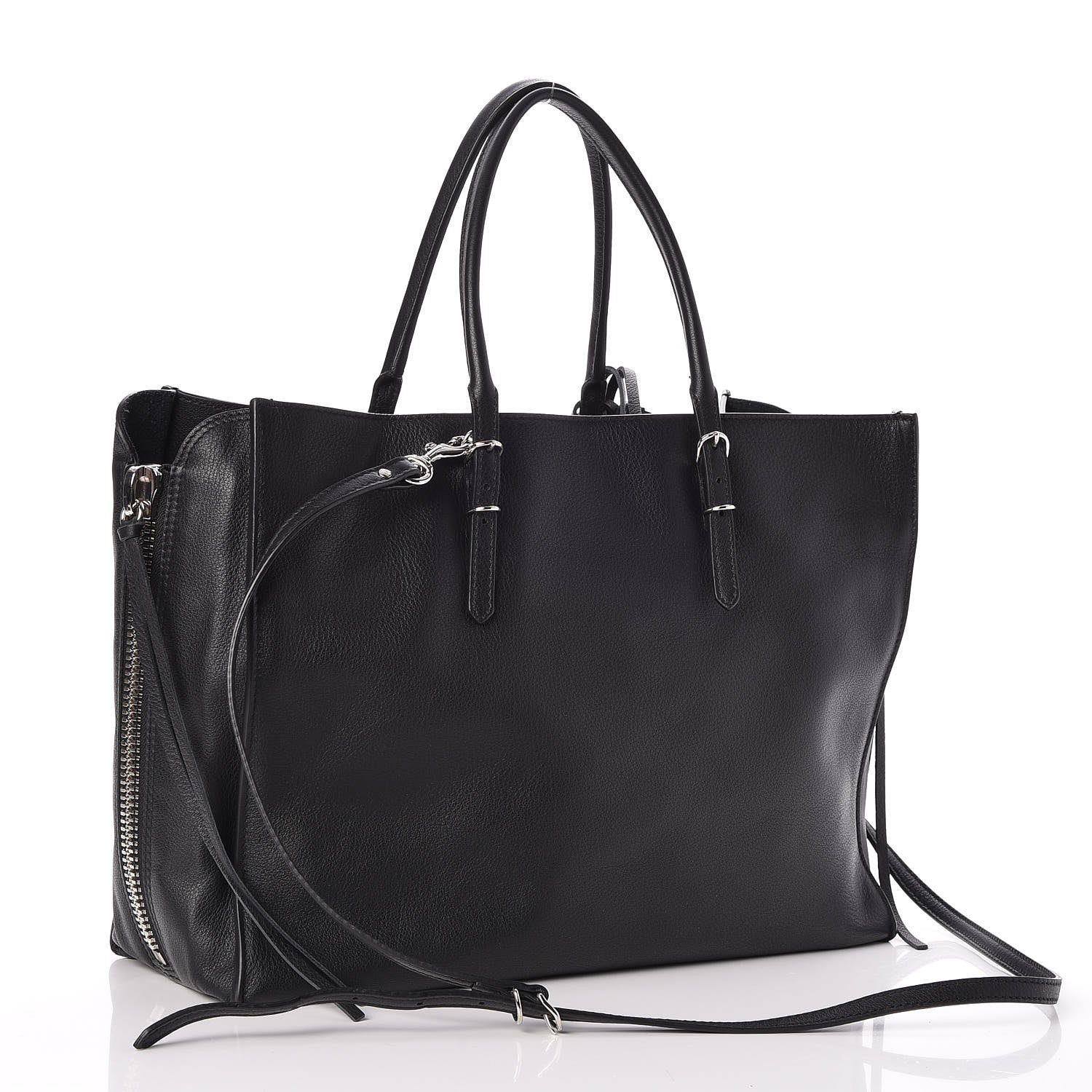 Balenciaga Veau Papier B4 Zip Around Tote Black 4 of 8