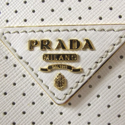 Prada Saffiano Perforated Bauletto White 10 of 14