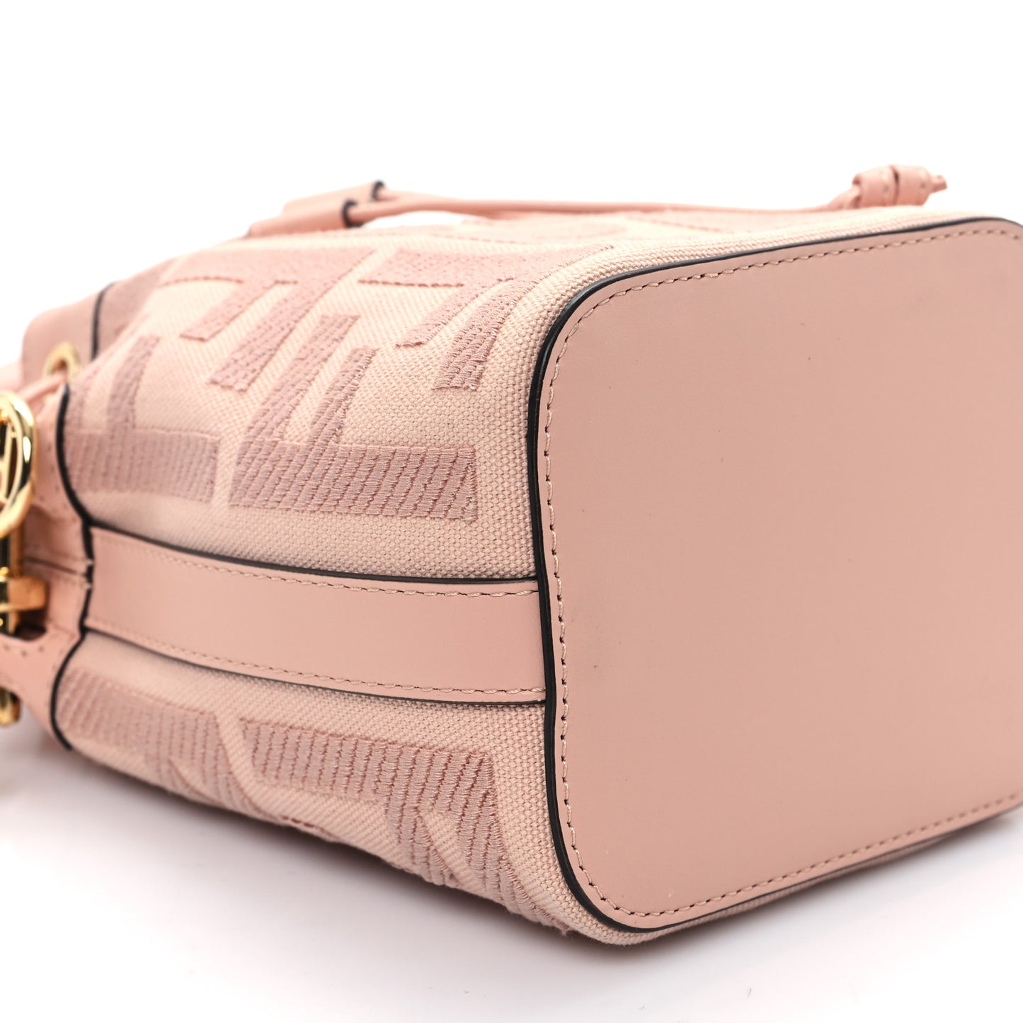 Canvas Nappa F is Fendi FF Embroidered Mini Mon Tresor Bucket Bag Baby Pink