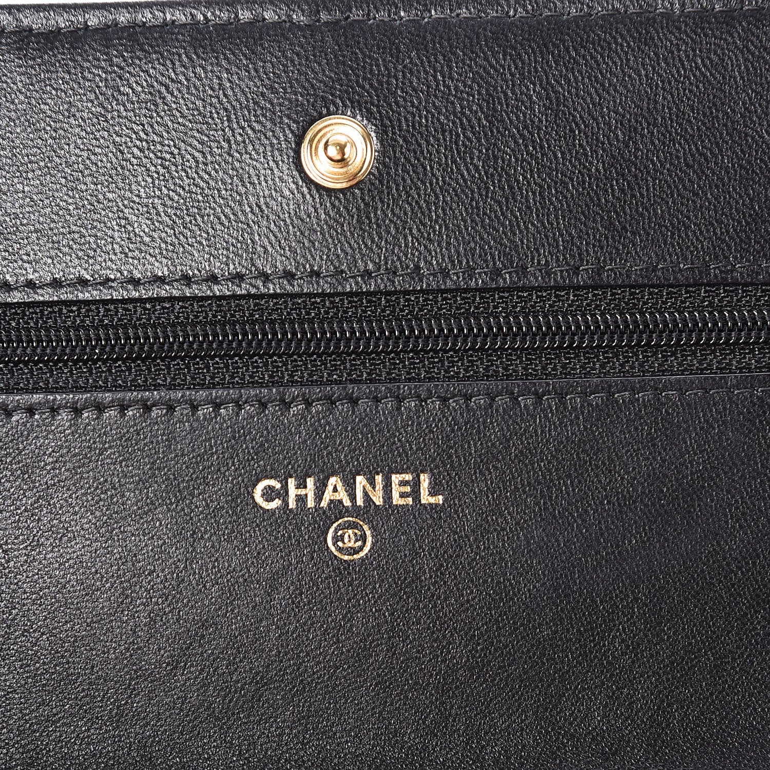 Chanel Lambskin Quilted Wallet On Chain WOC Black 6 of 9