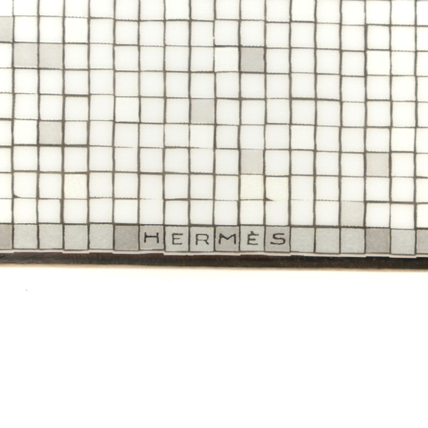 Hermes Porcelain Mosaique Au 24 Platinum Square Plate N°3 4 of 7