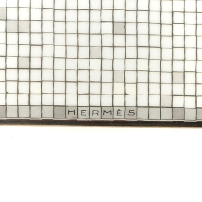 Hermes Porcelain Mosaique Au 24 Platinum Square Plate N°3 4 of 7
