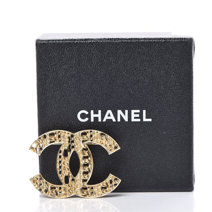 Chanel Chain CC Brooch Light Gold 5 of 5