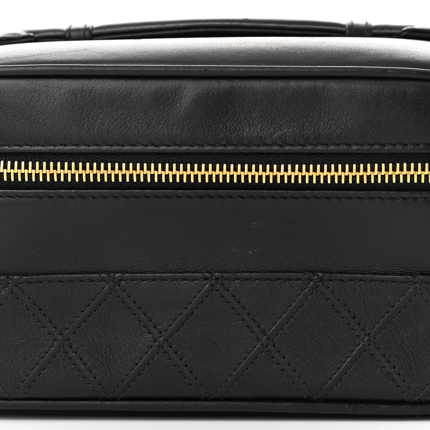 Lambskin Vanity Cosmetic Case Black