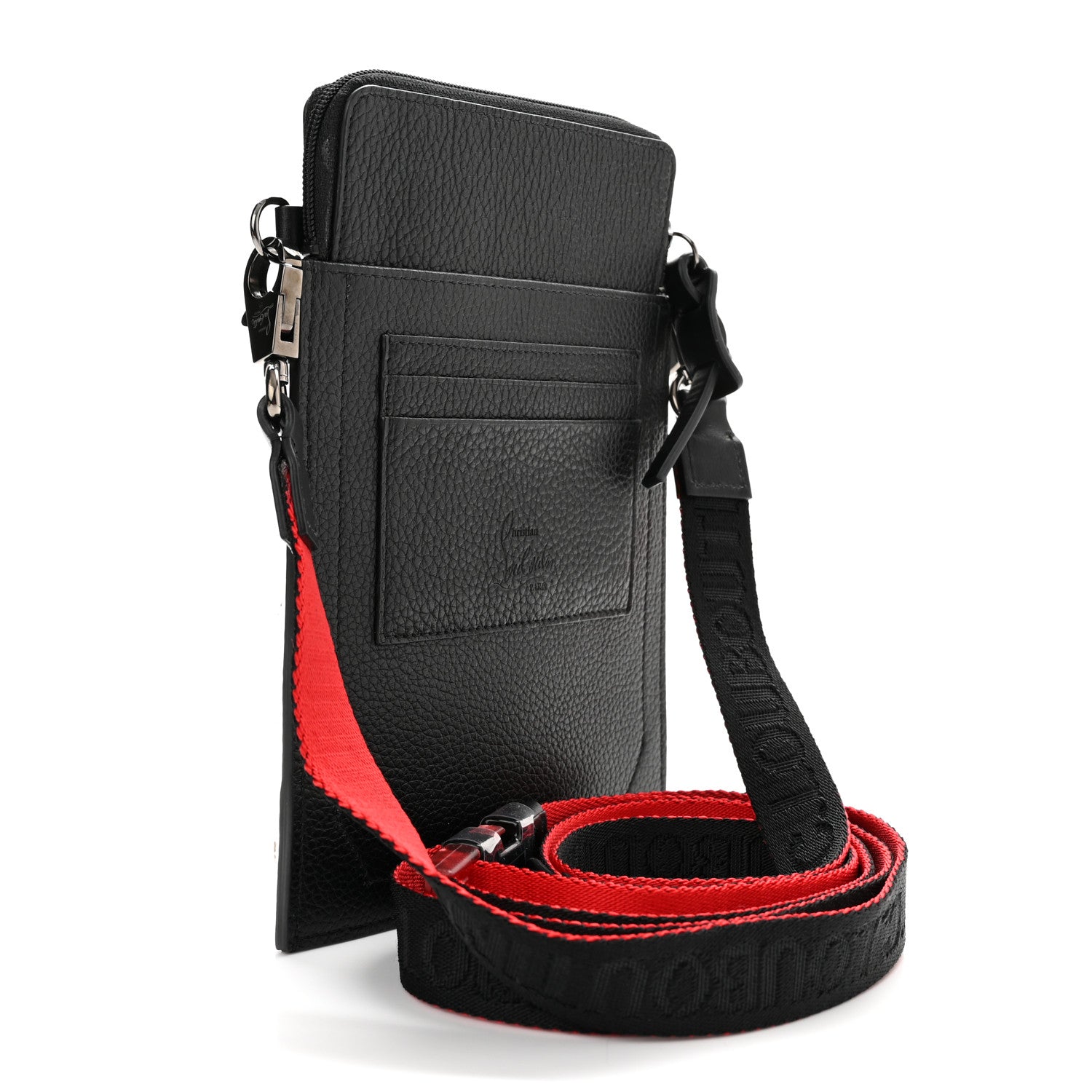 Christian Louboutin Empire Calfskin Spikes Loubilab Clutch Black 3 of 9
