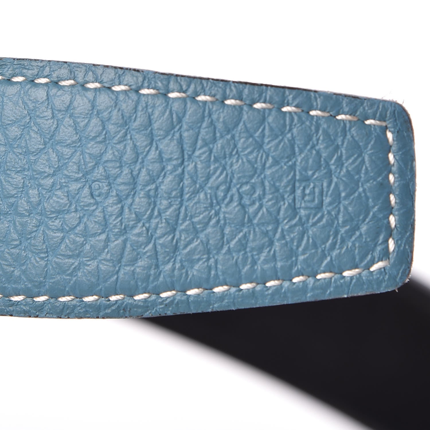 Hermes Togo Box 32mm Belt Strap 80 Blue Jean Black 3 of 8