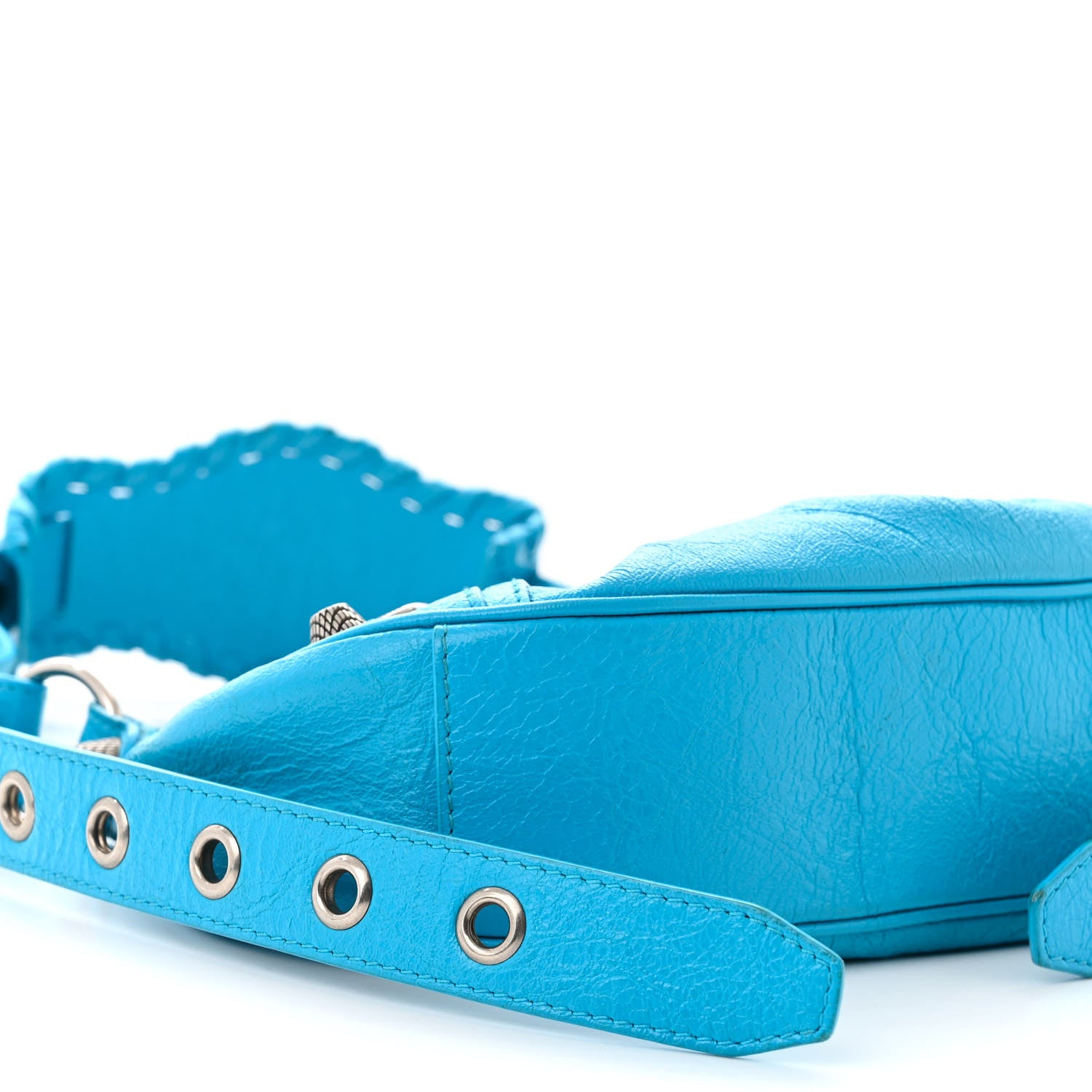 Balenciaga Agneau Arena Le Cagole Shoulder Bag XS Cyan 10 of 12