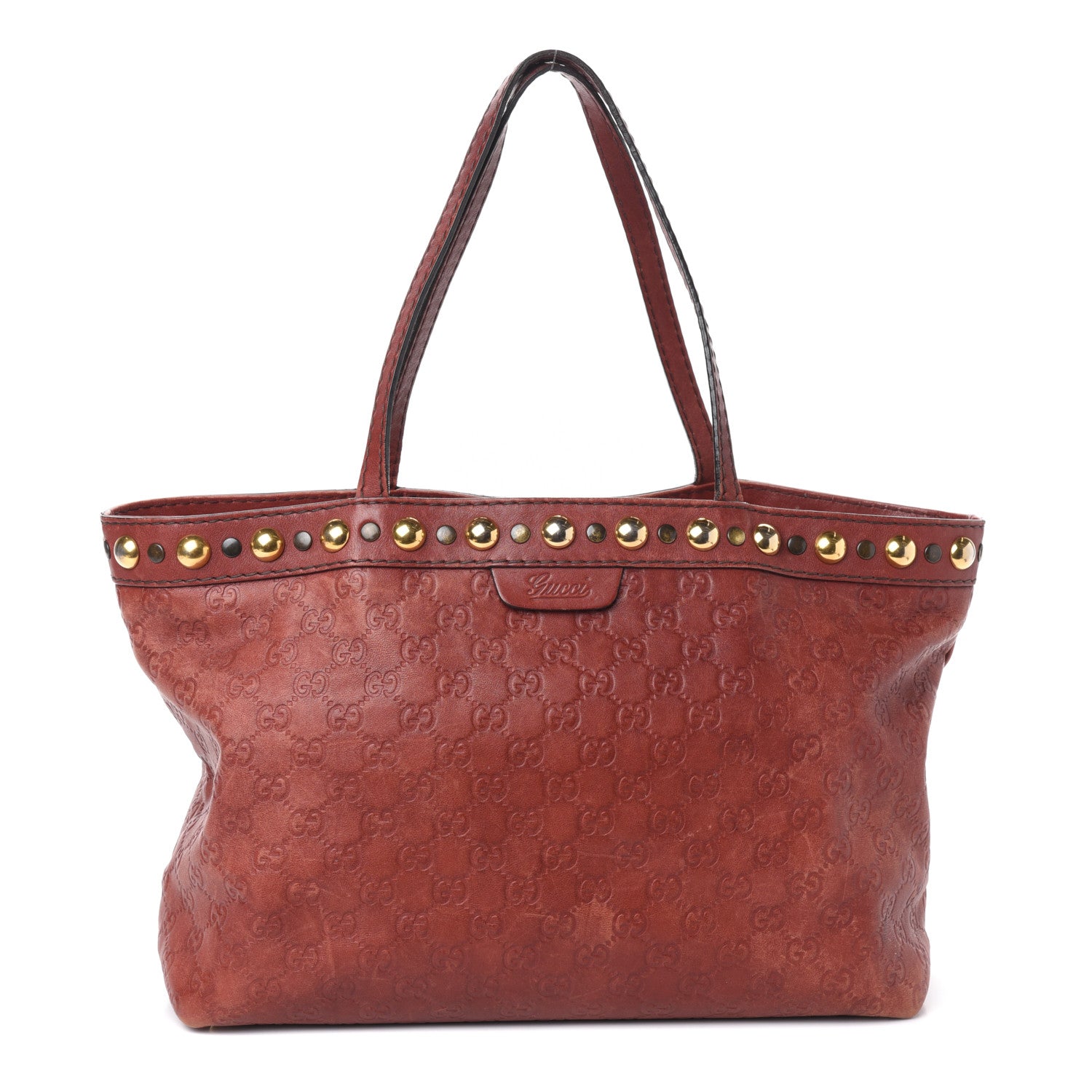 Gucci Guccissima Medium Babouska Shopping Tote Red 1 of 10