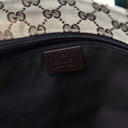 Gucci GG Monogram Medium Web Handle Bucket Tote Dark Brown 6 of 10