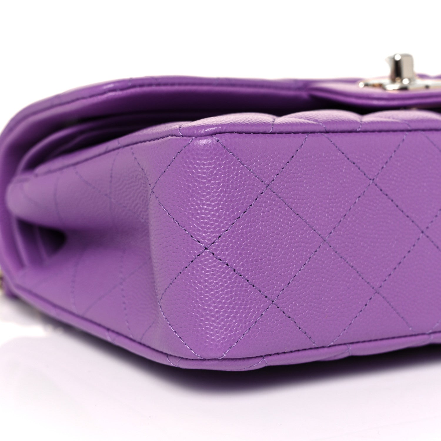 Chanel Caviar Quilted Small Double Flap Purple 8 of 10