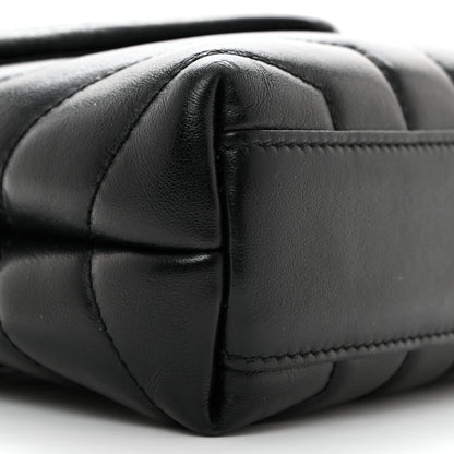Saint Laurent Calfskin Y Quilted Monogram Toy Loulou Crossbody Bag Black 10 of 11