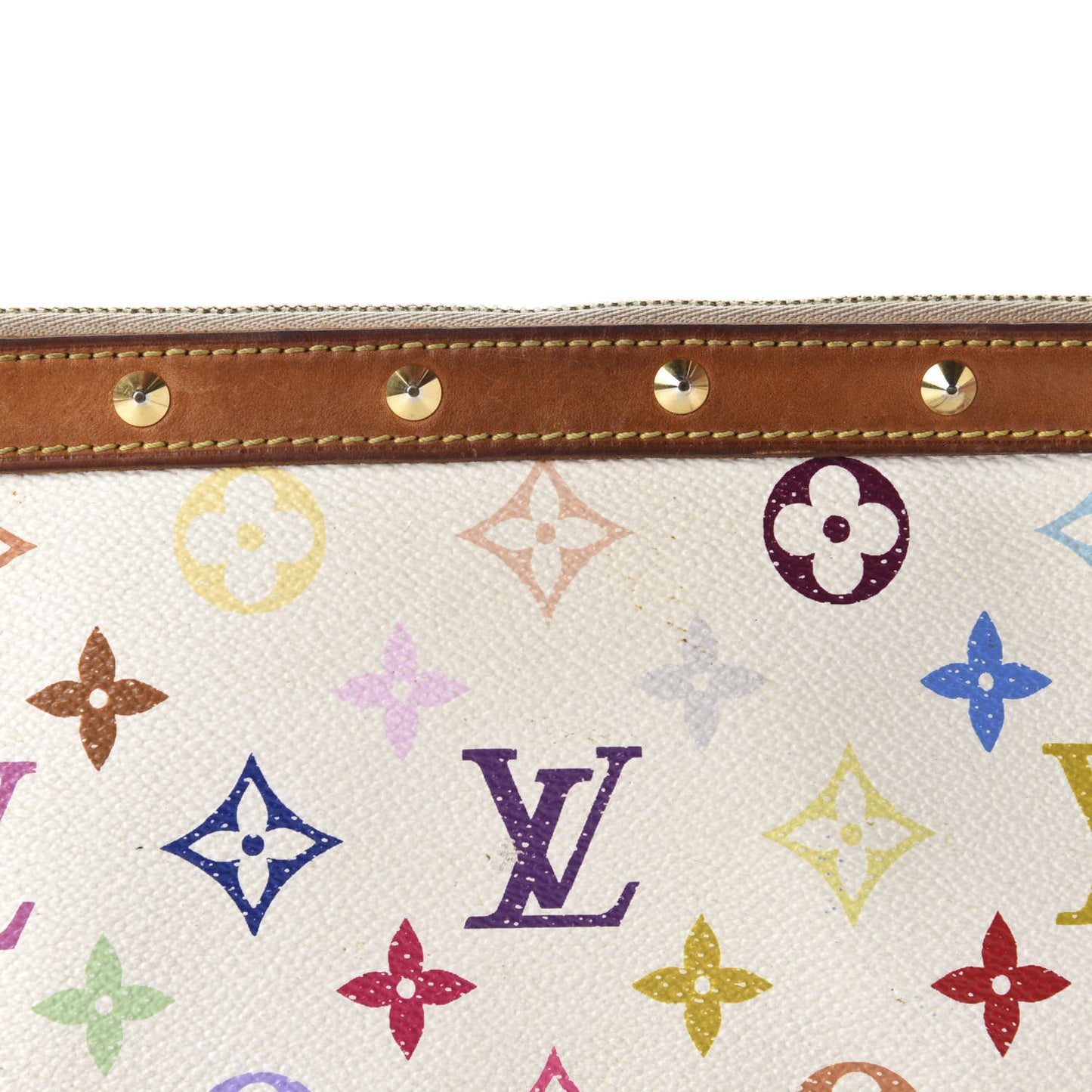 Monogram Multicolor Pochette Accessories White