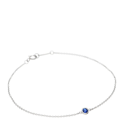 Tiffany Platinum Blue Sapphire Elsa Peretti Color By The Yard Bracelet 1 of 3