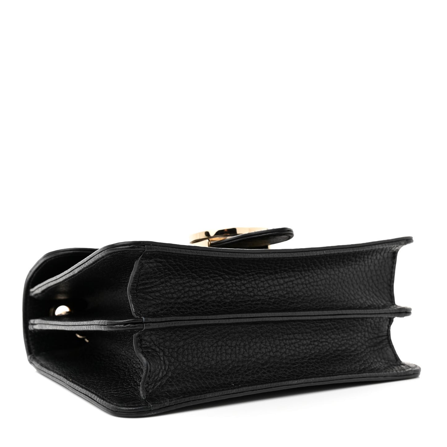 Dollar Calfskin Small Interlocking G Shoulder Bag Black