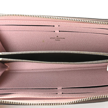 Louis Vuitton Damier Ebene Clemence Wallet Rose Ballerine 5 of 9