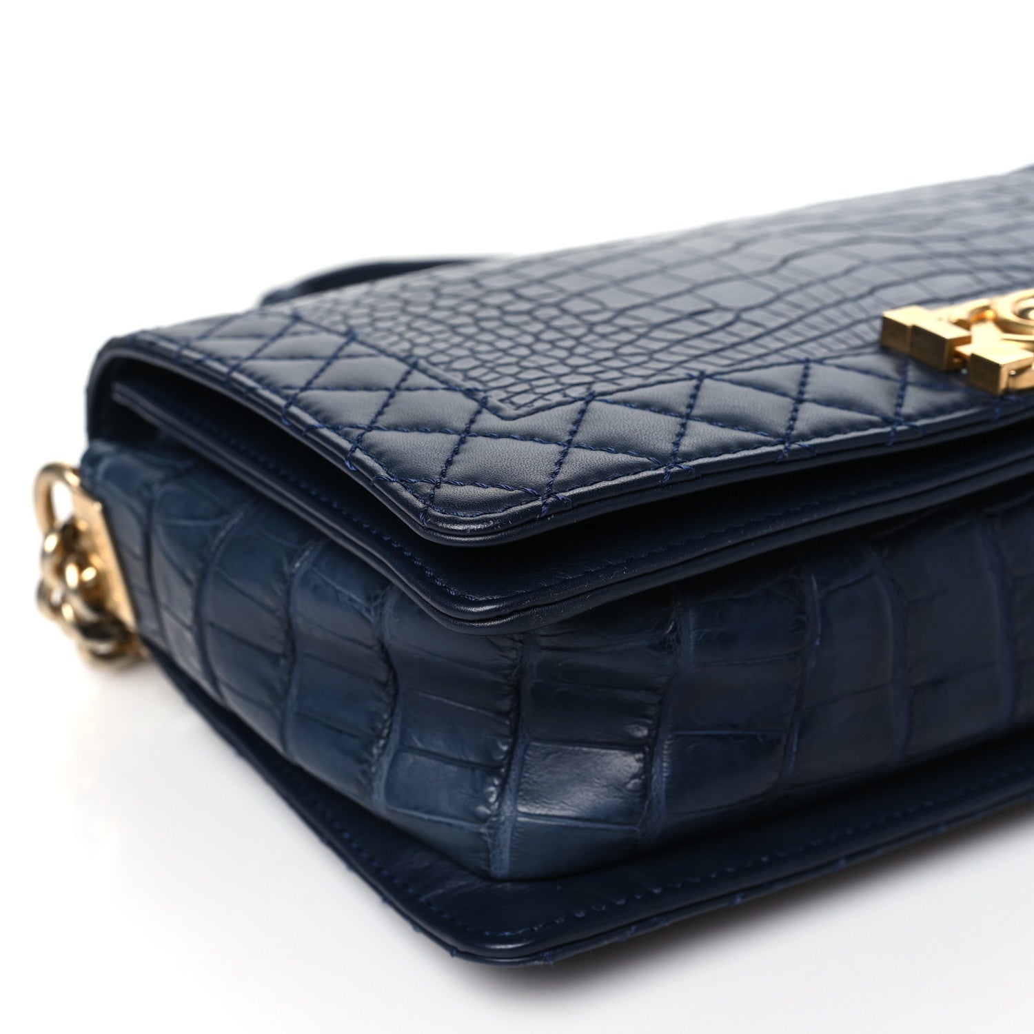 Chanel Alligator Medium Boy Flap Navy 9 of 10