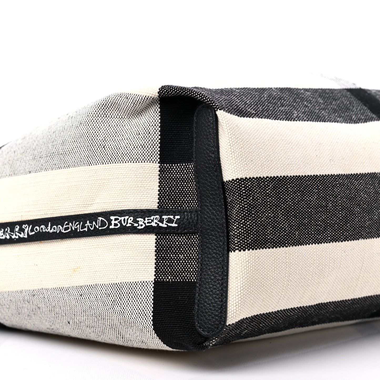Coated Canvas Medium Reversible Doodle Tote White Black