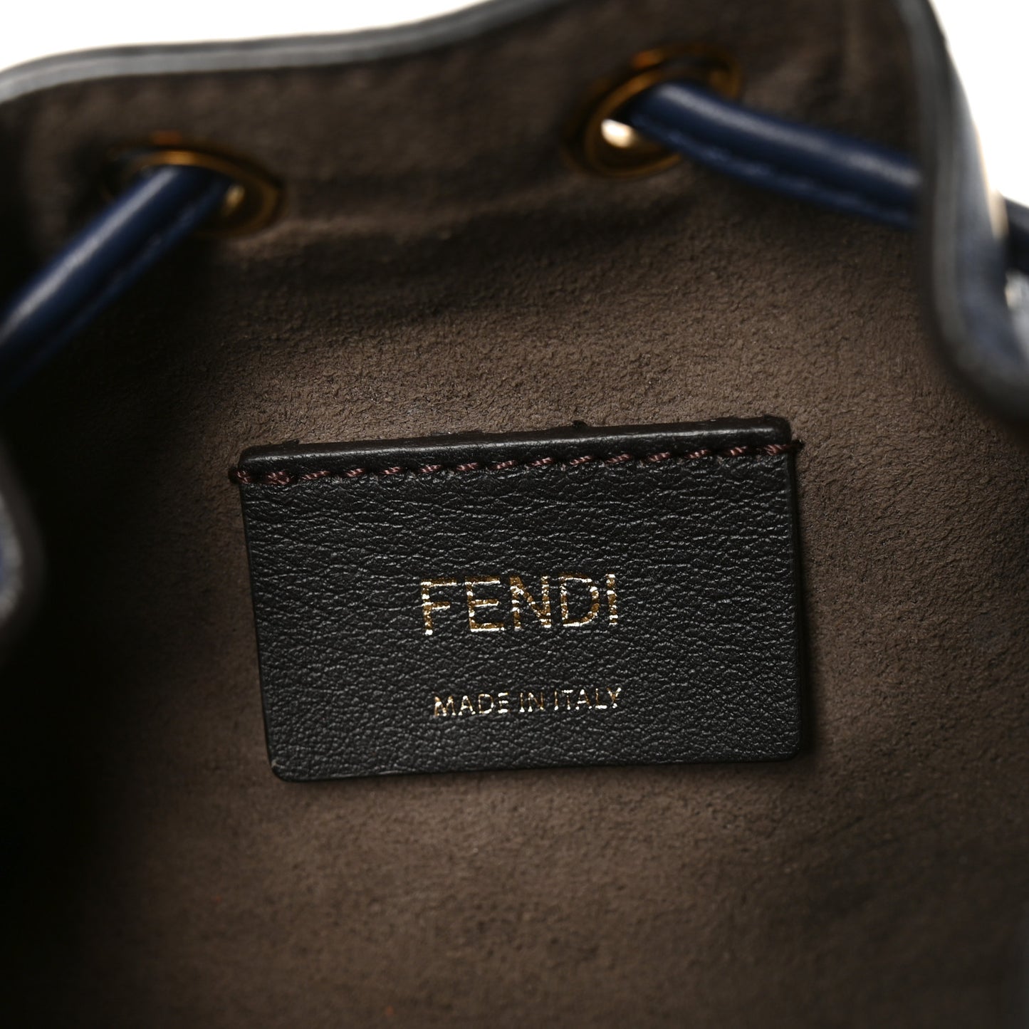 Raffia Vitello Seta F is Fendi Pequin Gingham Woven Mini Mon Tresor Bucket Bag Blue Ruggine