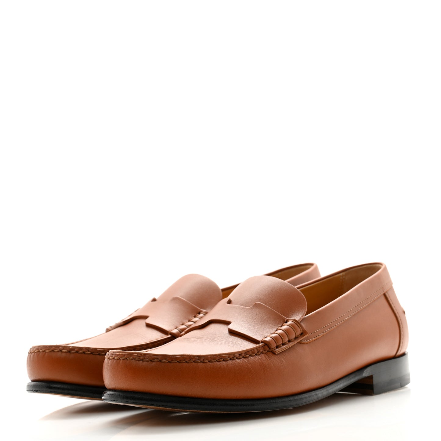 Heritage Calfskin Womens Kennedy Loafers 40 Naturel