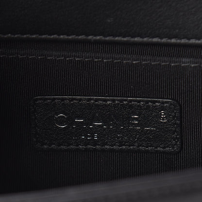 Chanel Calfskin Pearl Tweed Small Boy Flap Black 6 of 10