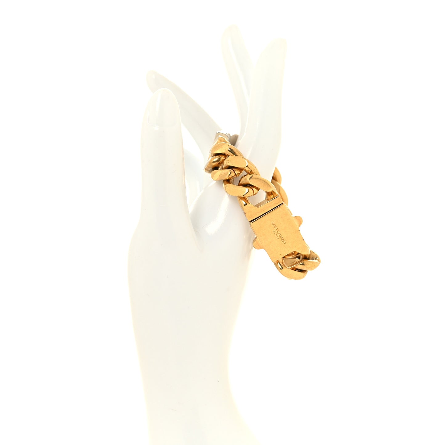 Metal Two Tone Chain Link Bracelet Gold