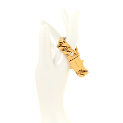 Saint Laurent Metal Two Tone Chain Link Bracelet Gold 2 of 5