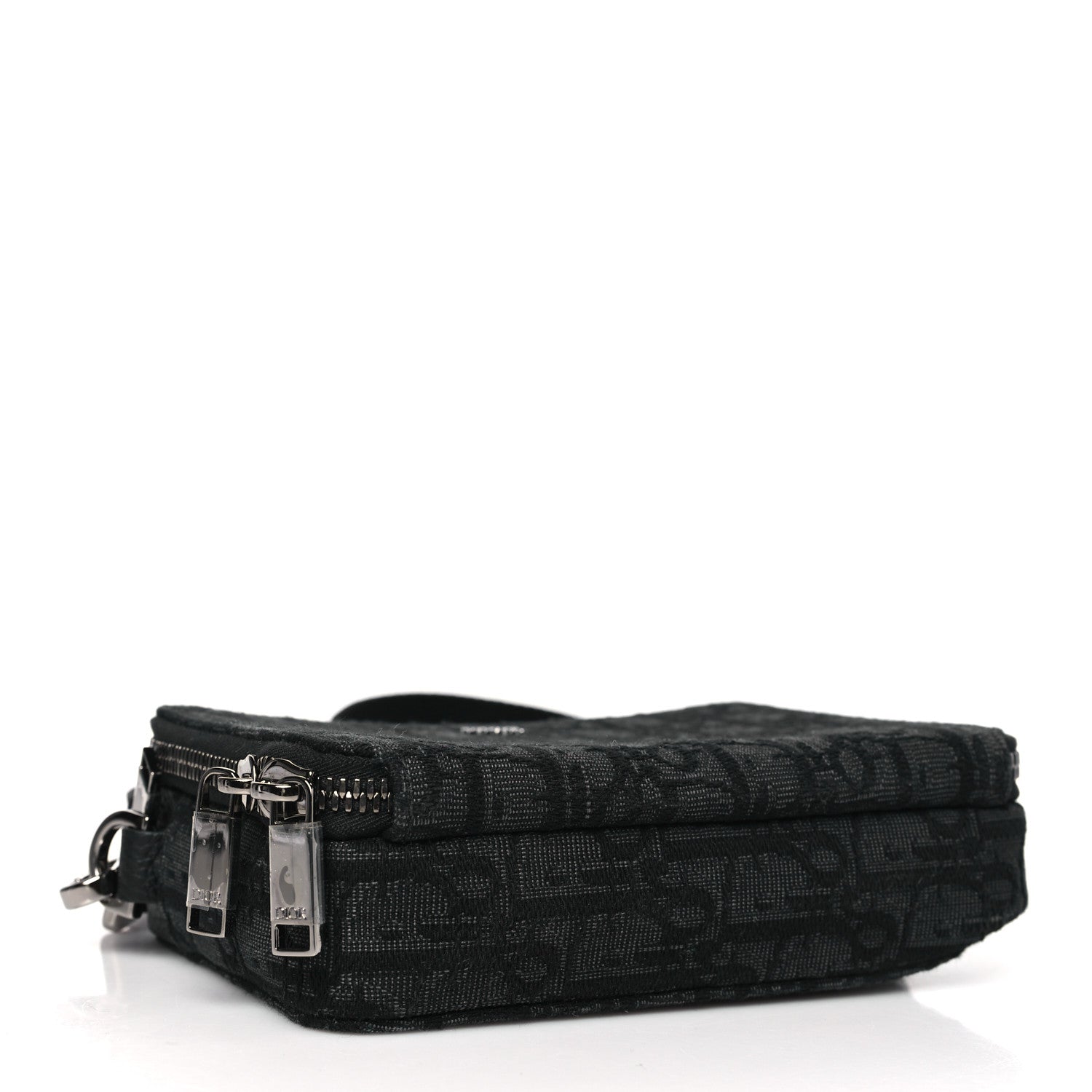 Christian Dior Oblique Zipped With Strap Pouch Black 4 of 10