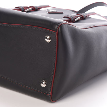 Prada City Calf Sport Tote Black Rosso 8 of 8