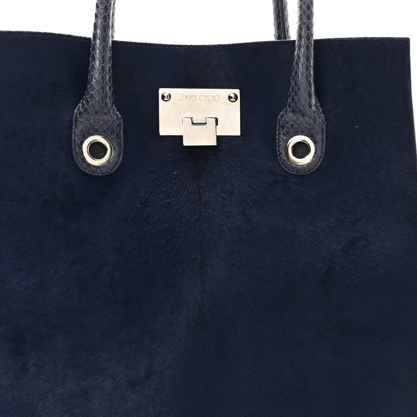 Calf Hair Snakeskin Rosabel Satchel Blue